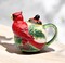 Ceramic Cardinal Bird with Poinsettia Christmas Teapot, Christmas Decor, Bird Watcher Gift, Gift for Her, Gift for Mom